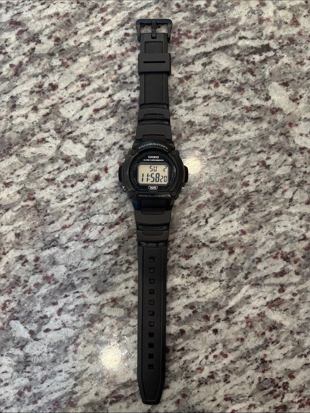 Casio Black Digital Watch with Illuminator